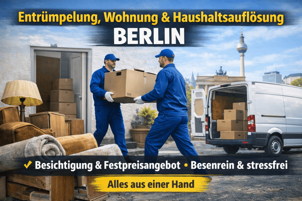 Wohnungsauflösung Berlin – Entrümpelung, Transport und Entsorgung vom Profi